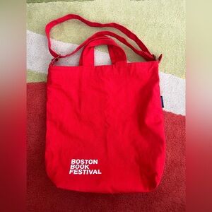 Baggu Red Boston Book Festival Tote Bag